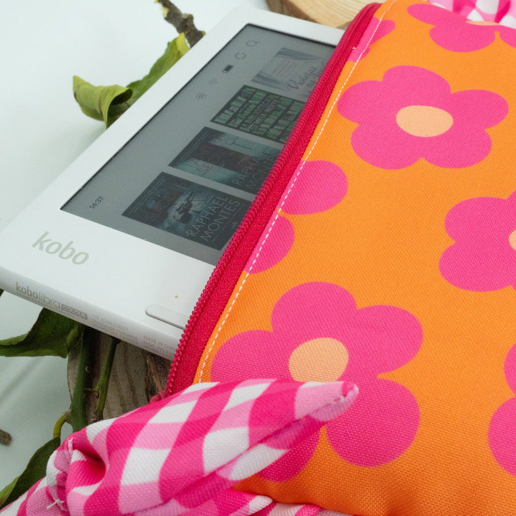 E-Book Cover Laranja com Flores