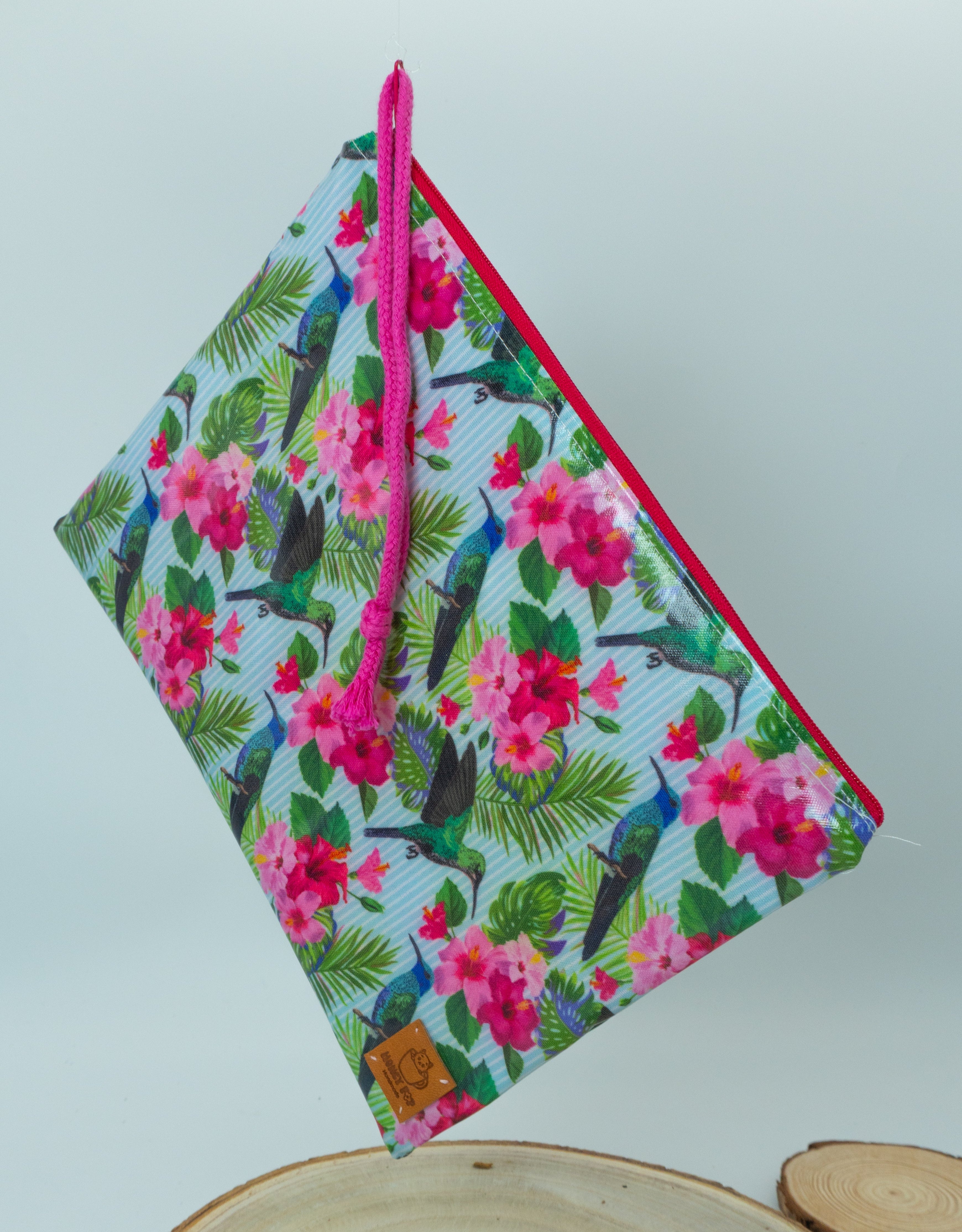 Bolsa plastificada Pássaros & Flores